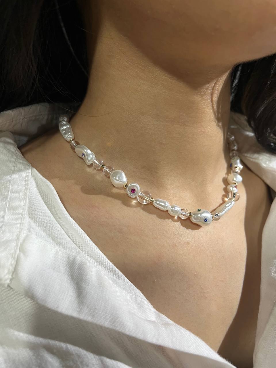 گردنبند مروارید پرورشی