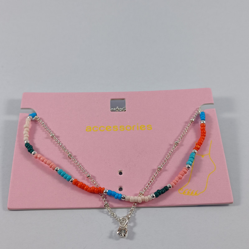 پابند نقره مهره ای