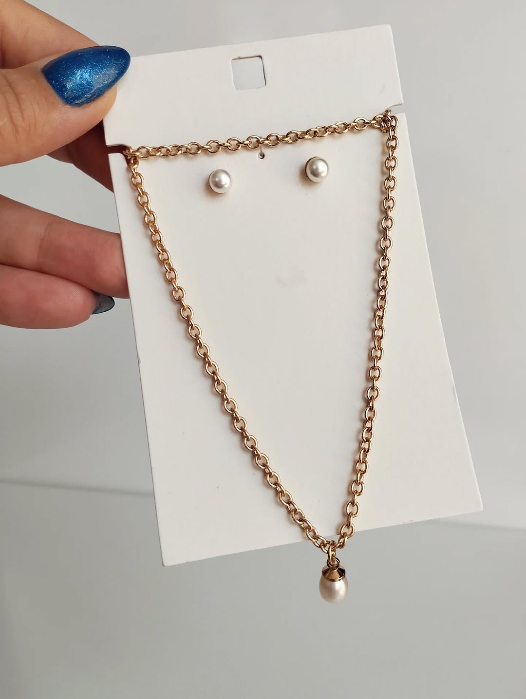 نیم ست گردنبند و گوشواره مروارید